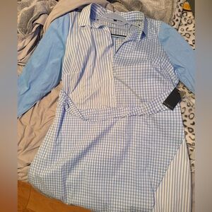 Blue and White Gingham Dress